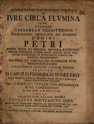 Diss. de iure circa flumina