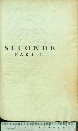 Seconde Partie.