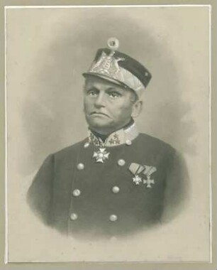 Friedrich von Bischoff, Oberst und Kommandeur von 1899-1866, Brustbild