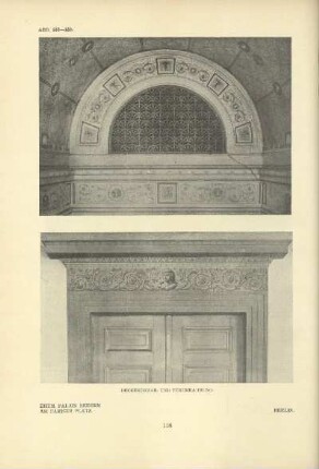 Ehem. Palais Redern am Pariser Platz. Deckendetail und Türumrahmung. Berlin