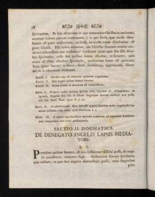 18-34, Sectio II. Dogmatica