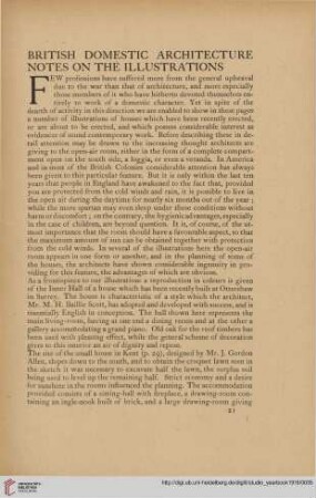16: British domestic architecture : notes on the illustrations