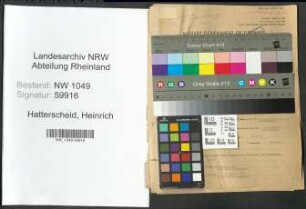 Entnazifizierung Heinrich Hatterscheid , geb. 07.03.1900 (Lehrer)