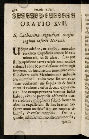 292-298, Usque adeone, ut audio, exoculatus caeco Cupidinis ...
