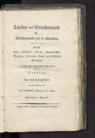 Türken und Griechenland. II. Griechenland und die Griechen.