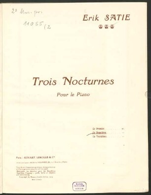 Trois nocturnes : pour le piano, 2. Deuxième nocturne. - 2 S.