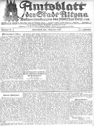 Nummer 48 : Sonnabend, den 1. Dezember 1923
