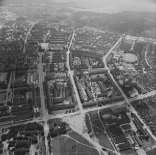 Wohnkomplex II und III in Eisenhüttenstadt-Schönfließ : Blickrichtung Südwesten