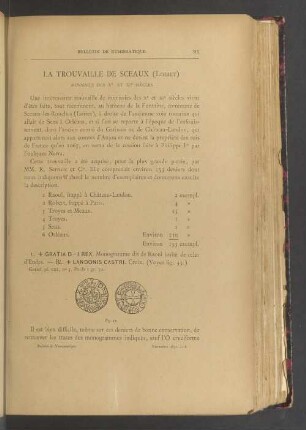 La trouvaille de Sceaux (Loiret). Monnaies de Xe et XIe siècles
