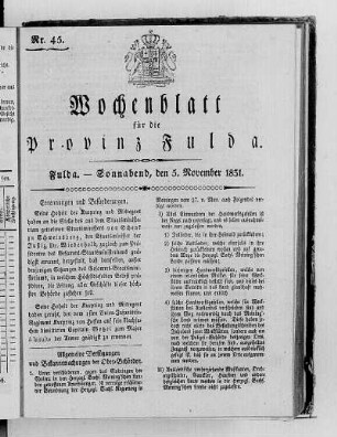 Nr. 45, Ausgabe vom 5. November 1831