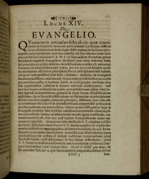 Locus XIV. De Evangelio