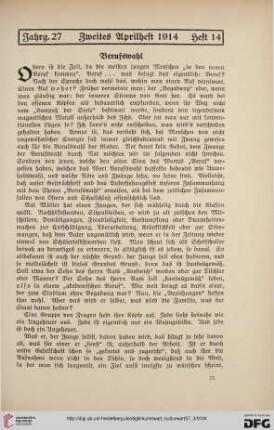Heft 14 (2. Aprilheft 1914)