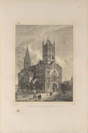 Illustration: Ansicht Der Stiftskirche St. Quirin In Neuss.