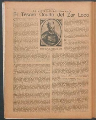 El tesoro oculto del Zar loco : Los misterios del Kremlin