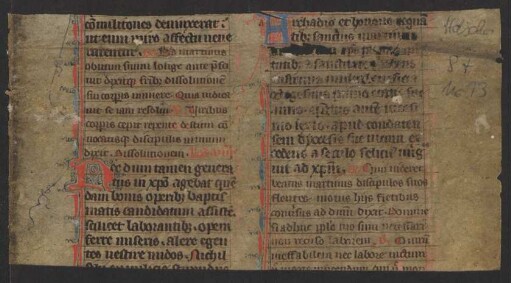 Proprium de sanctis (Fragm., 14. Jh., 1. Hälfte)