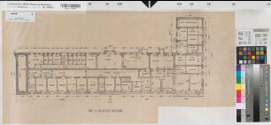 Hamm, Polizeipräsidium, Altbau, Bauteil A, Borbergbaustrasse, Kellergeschoss, Grundriss