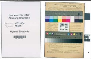 Entnazifizierung Elisabeth Myland , geb. 11.01.1898 ()