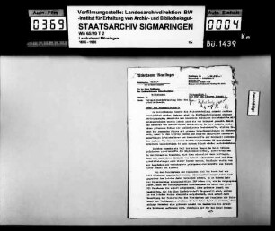 Textberichte des Arbeitsamts Reutlingen über den Arbeitseinsatz
