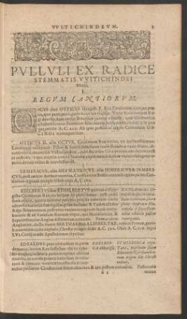 Pulluli Ex Radice Stemmatis Witichindei enati.