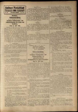 Zweite Ausgabe vom Mittwoch, den 12. Juli 1916.