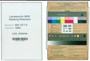 Entnazifizierung Johanne Lind , geb. 19.02.1905 ()