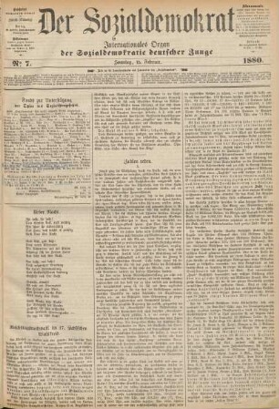 No 7. Sonntag, 15. Februar. 1880.