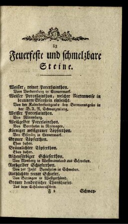Feuerfeste und schmelzbare Steine.