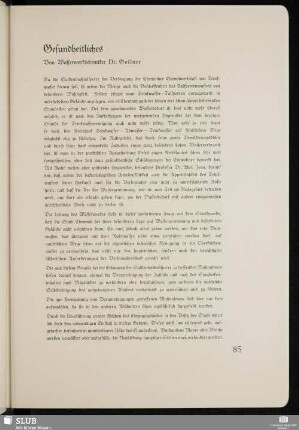 Gesundheitliches