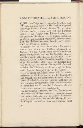 Anmut, Erhabenheit und Humor