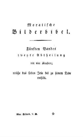 Fünftes Bandes zweyte Abtheilung