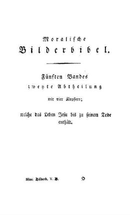 Fünftes Bandes zweyte Abtheilung