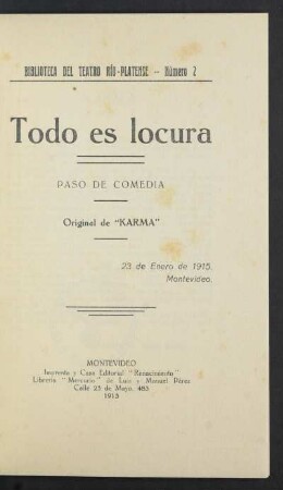 Todo es locura : paso de comedia