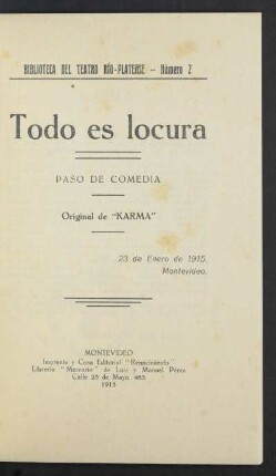 Todo es locura : paso de comedia