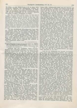 469-472 [Rezension] Campenhausen, Hans von, Ambrosius von Mailand als Kirchenpolitiker