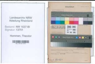 Entnazifizierung Theodor Hommen , geb. 04.04.1914 (Arbeiter)