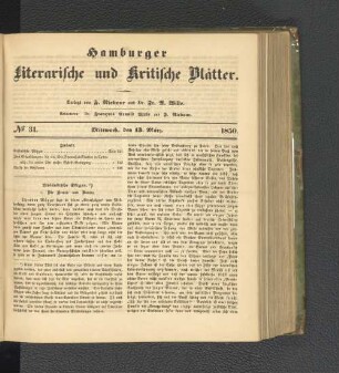 No. 31. 13. März 1850