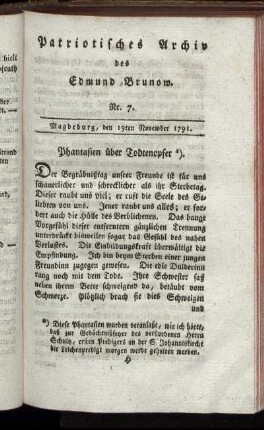 Nr. 7. Magdeburg, den 19ten November 1791