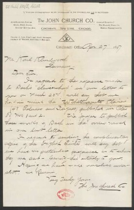 Brief an Karl Klindworth : 27.04.1897