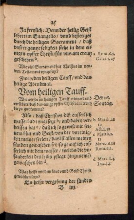 Vom heiligen Tauff.