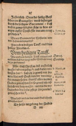 Vom heiligen Tauff.