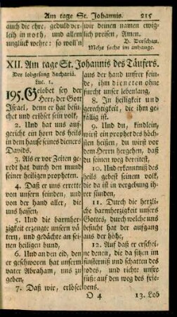 XII. Am tage St. Johannis des Täufers