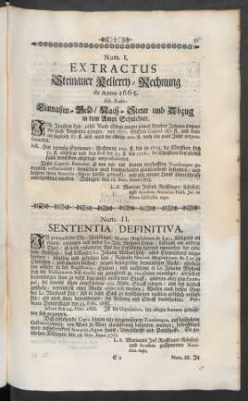 Num. II. Sententia Definitiva
