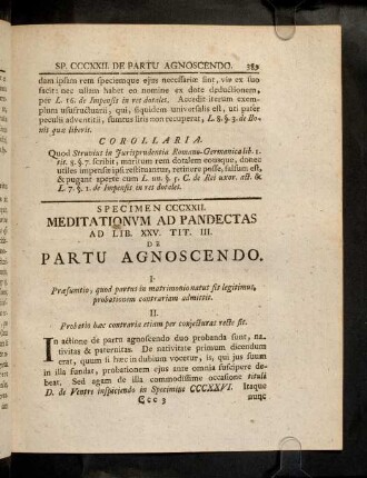 389-395, Sp. 322. De Partu agnoscendo