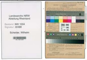 Entnazifizierung Wilhelm Scheider , geb. 21.07.1899 (Fahrer)