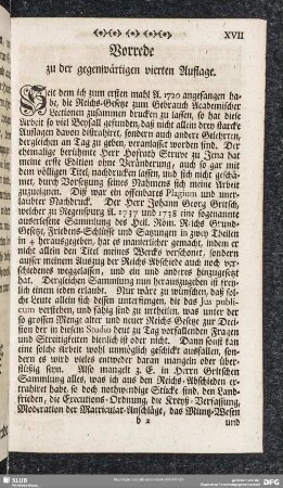Vorrede zu der gegenwärtigen vierten Auflage
