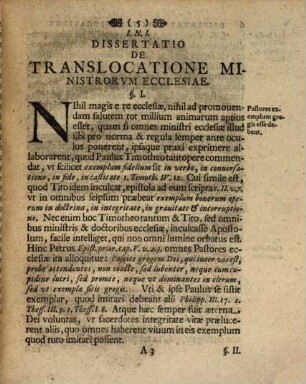 De translocatione ministrorum ecclesiae