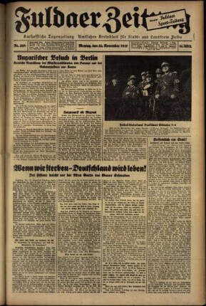 Ausgabe vom Montag, den 22. November 1937.