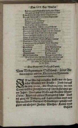 Das Sechs und Fünfftzigste Capitel.