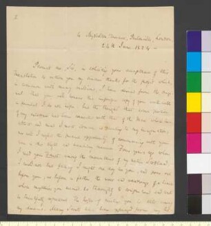 Brief von Carlyle, Thomas an Goethe, Johann Wolfgang von