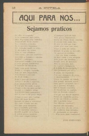 Sejamos práticos